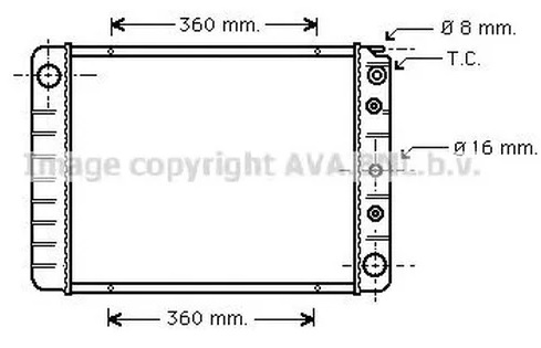 Радиатор охлаждения Volvo 240 AVA VO 2028
