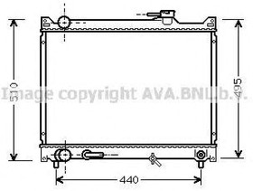Радиатор охлаждения SUZUKI Grand Vitara AVA SZ 2047