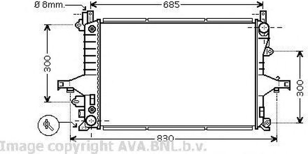 Радиатор охлаждения VOLVO S60 AVA VO 2117