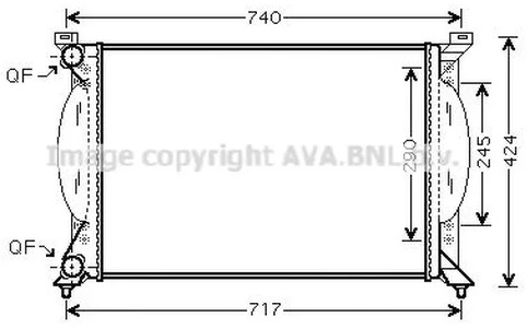 Радиатор охлаждения AUDI A4 AVA AI 2201