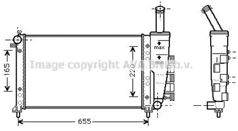 Радиатор охлаждения FIAT Punto AVA FTA2275