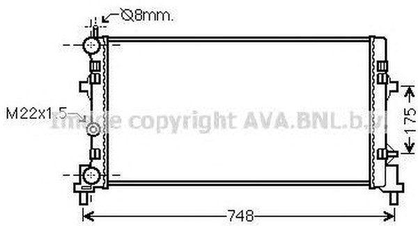 Радиатор охлаждения AUDI A1 AVA STA2037