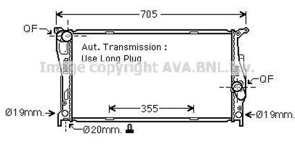 Радиатор охлаждения BMW 1 AVA BW 2542