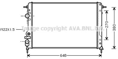 Радиатор охлаждения RENAULT Megane AVA RTA2266