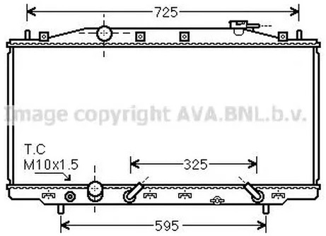 Радиатор охлаждения HONDA Accord AVA HD 2224