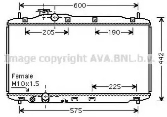 Радиатор охлаждения HONDA Civic AVA HD 2189