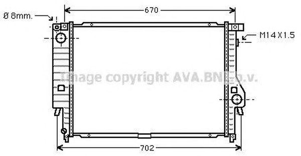 Радиатор охлаждения BMW 5 AVA BW 2102