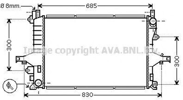 Радиатор охлаждения VOLVO S60 AVA VOA2116
