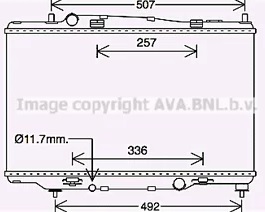 Радиатор охлаждения FORD Fiesta AVA FD 2646