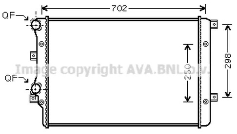 Радиатор охлаждения AUDI A3 AVA VNA2206