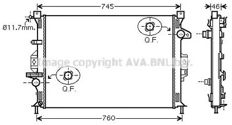 Радиатор охлаждения DODGE RAM 2500 AVA FDA2421