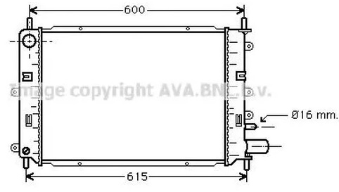 Радиатор охлаждения FORD Escort AVA FD 2152