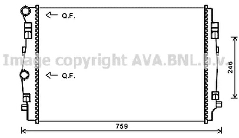 Радиатор охлаждения AUDI A3 AVA VNA2344