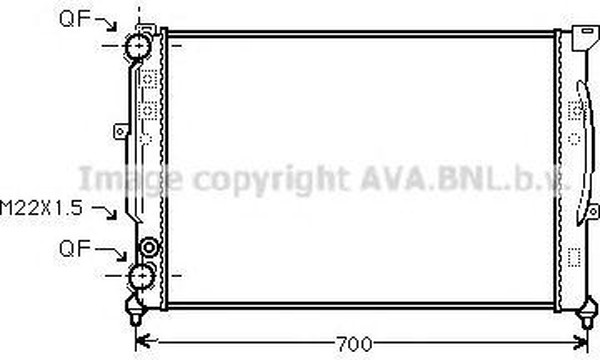 Радиатор охлаждения AUDI A4 AVA AIA2123