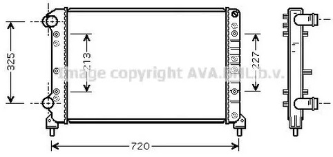 Радиатор охлаждения FIAT Doblo AVA FTA2261