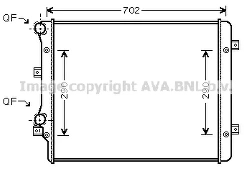 Радиатор охлаждения AUDI A3 AVA VN 2207
