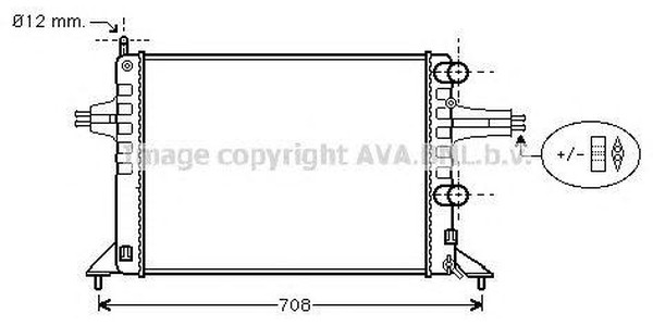 Радиатор охлаждения OPEL Astra AVA OL 2257