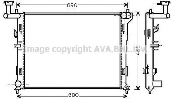 Радиатор охлаждения HYUNDAI Elantra AVA HYA2179