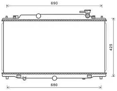 Радиатор охлаждения MAZDA 6 AVA MZ 2280