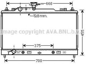 Радиатор охлаждения MAZDA 6 AVA MZ 2228