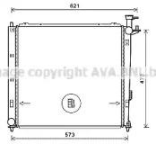 Радиатор охлаждения KIA Sorento AVA KAA2272