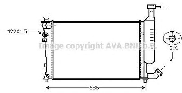 Радиатор охлаждения CITROEN Berlingo AVA CNA2168