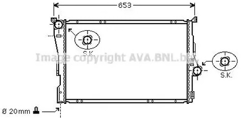 Радиатор охлаждения BMW 3 AVA BWA2278