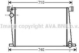 Радиатор охлаждения MINI Cabrio AVA BWA2356