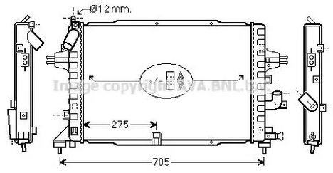 Радиатор охлаждения OPEL ASTRA AVA OLA2364