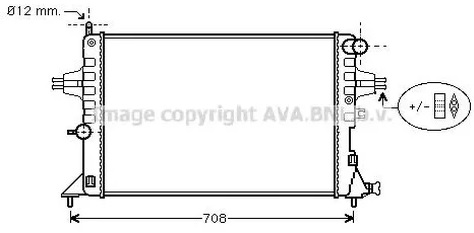 Радиатор охлаждения OPEL Astra AVA OLA2296