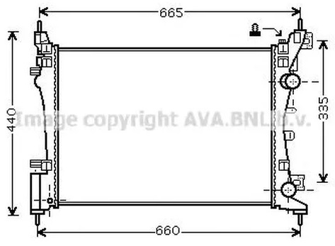 Радиатор охлаждения OPEL Corsa AVA OLA2408