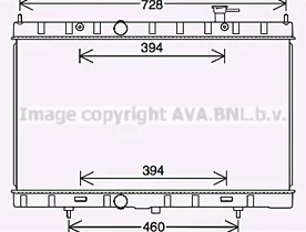 Радиатор охлаждения NISSAN X-Trail AVA DN 2453