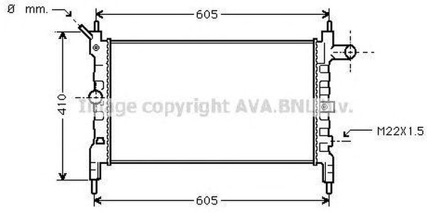 Радиатор охлаждения OPEL Astra F AVA OLA2023