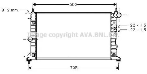 Радиатор охлаждения OPEL Vectra B AVA OLA2244