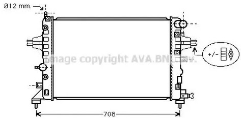 Радиатор охлаждения OPEL ASTRA AVA OLA2362
