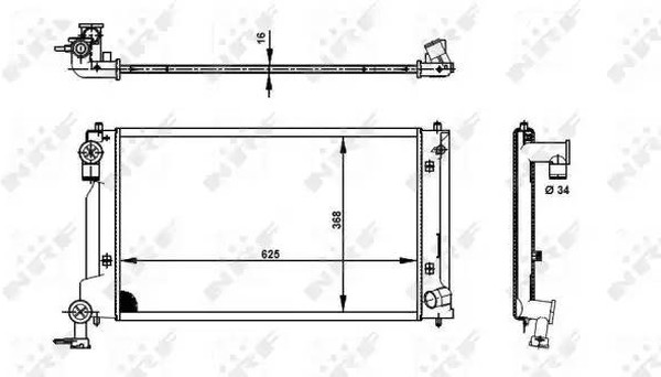 Радиатор охлаждения TOYOTA AVENSIS Nrf 53398