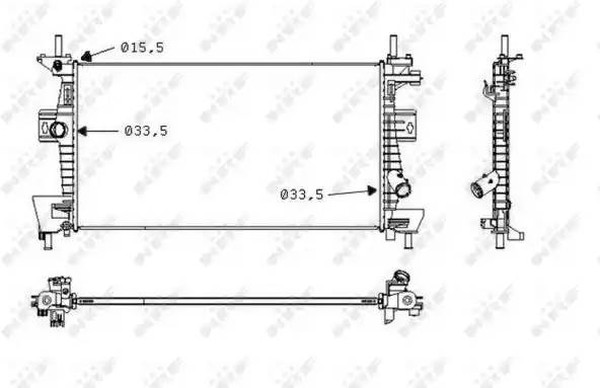 Радиатор охлаждения FORD FOCUS Nrf 58487