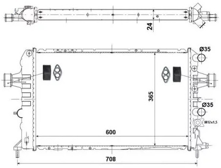 Радиатор охлаждения OPEL ASTRA Nrf 58355