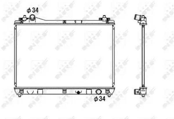 Радиатор охлаждения SUZUKI Grand Vitara Nrf 53703