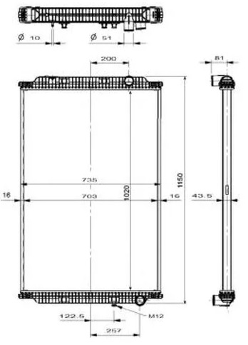 Радиатор охлаждения Nrf 509726