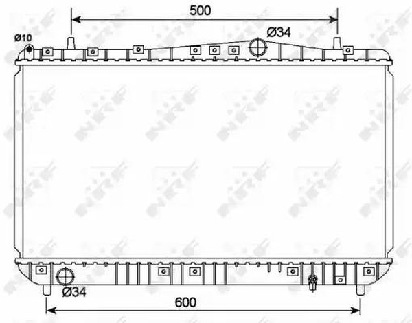 Радиатор охлаждения CHEVROLET Lacetti Nrf 53150