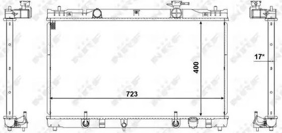 Радиатор охлаждения TOYOTA Camry Nrf 53587