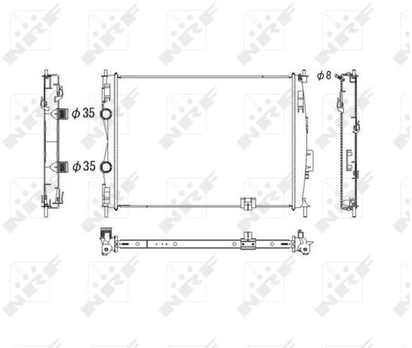 Радиатор охлаждения NISSAN Qashqai Nrf 53755