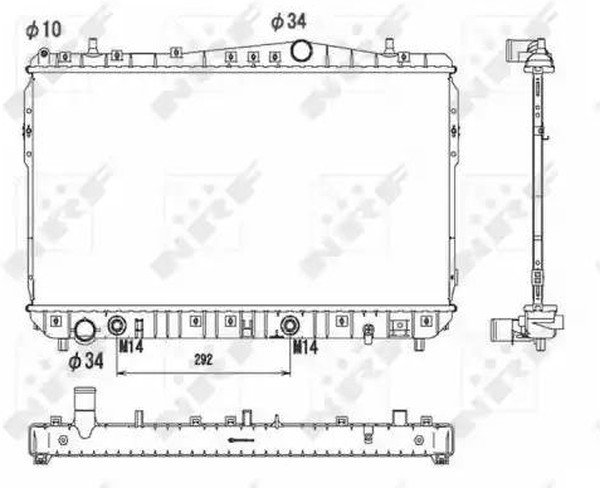 Радиатор охлаждения CHEVROLET Lacetti Nrf 53732