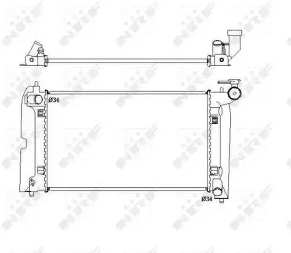 Радиатор охлаждения TOYOTA Avensis Nrf 53397