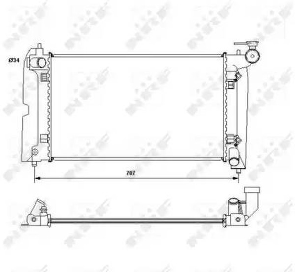 Радиатор охлаждения TOYOTA Avensis Nrf 53396
