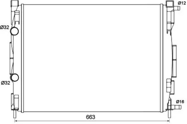 Радиатор охлаждения RENAULT Grand Scenic Nrf 58327
