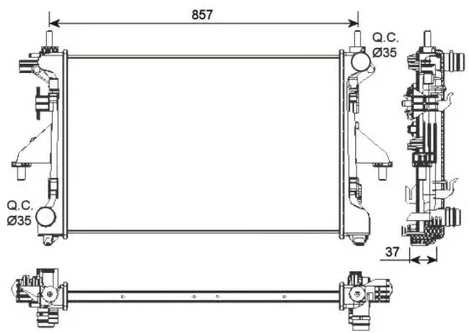 Радиатор охлаждения CITROEN Jumper Nrf 54202