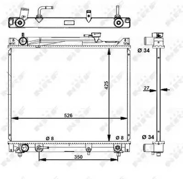 Радиатор охлаждения SUZUKI Grand Vitara Nrf 53289