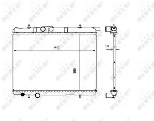 Радиатор охлаждения PEUGEOT 206 Nrf 509524